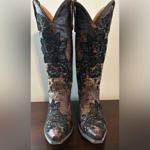 LIKE NEW Old Gringo Nicolette Black & Brown Boots